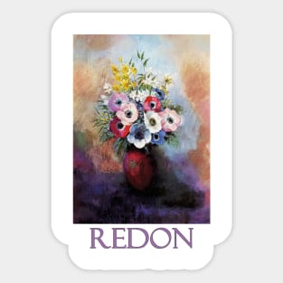 Anemones by Odilon Redon Sticker